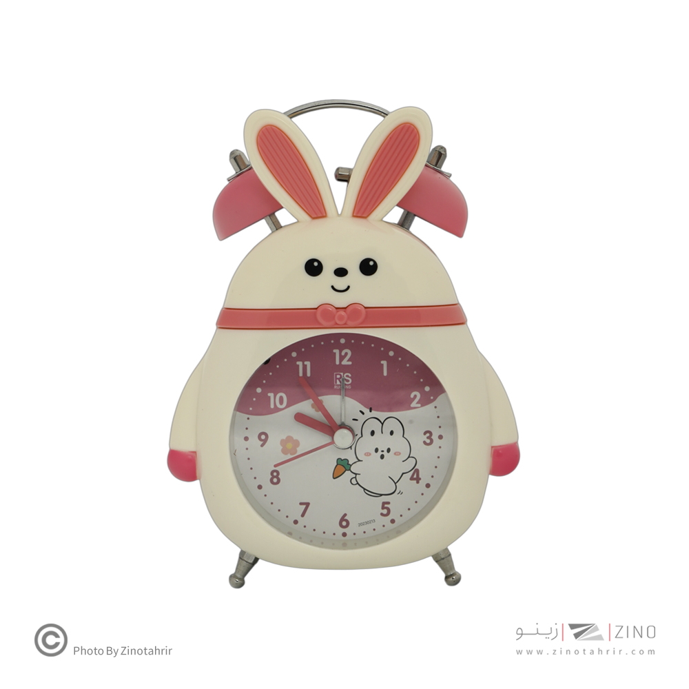 ساعت رومیزی زنگ دار طرح خرگوش کد3507